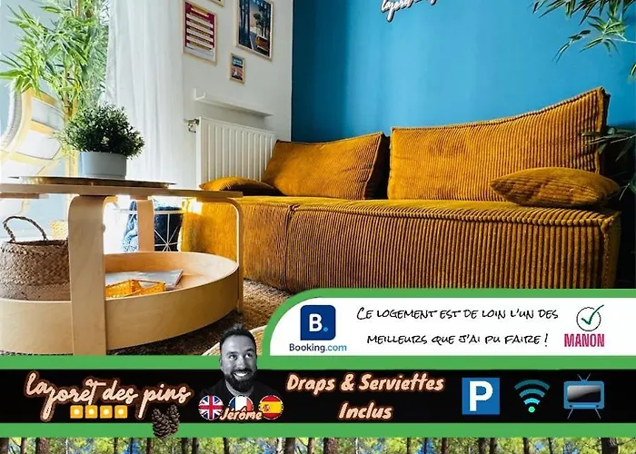 La Foret Des Pins - Free Check-In - Wifi - Parking Prive - Netflix - Draps & Serviettes Inclus